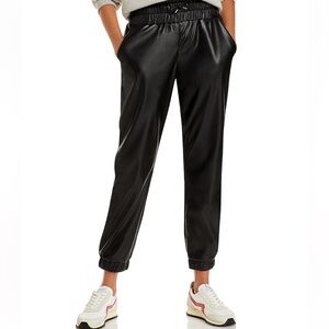 Joie Wadley Faux Leather Jogger Pants